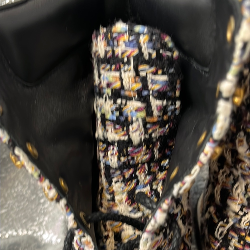 Tory Burch Women's Tweed Ankle Boots - Black and Cream - Picture 9 of 13